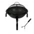TOUGH MASTER Portable Fire Pit BBQ Grill 17" / 45cm round tempered steel with folding legs