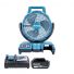 Makita DCF203 18V LXT Li-Ion Portable 3 Speed Fan With 1 x 5.0Ah Battery & Charger