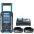 Makita DMR301 12V - 18V CXT / LXT DAB / DAB+ Job Site Bluetooth Radio With 2 x 5.0Ah Batteries & Charger