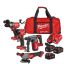 Milwaukee M18FPP4H3-553B 18V FUEL 4 Piece Cordless Power Tool Kit With 3 x Batteries, Charger & Tool Bag