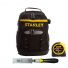 Stanley 1-72-335 Tool Bag Backpack With Fatmax Armor Metric 5m Tape Measure & Mini Flush Cut Pull Saw