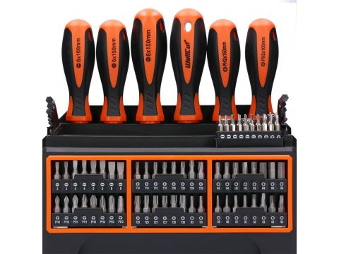 WellCut WC-SDB114S Wall-Mounted Screwdriver Set with 114 Pieces - 63018 - image
