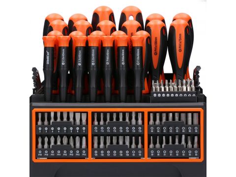 WellCut WC-SDB114S Wall-Mounted Screwdriver Set with 114 Pieces - 63015 - image